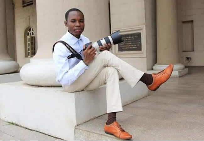 Picture showing Bayo Omoboriowo, an award-winning Nigerian photographer and Guinness World Record holder