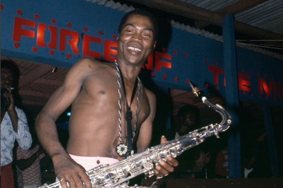 Picture showing the late afrobeats legend, Fela Anikulapo-Kuti, a Nigerian Guinness World Record holder