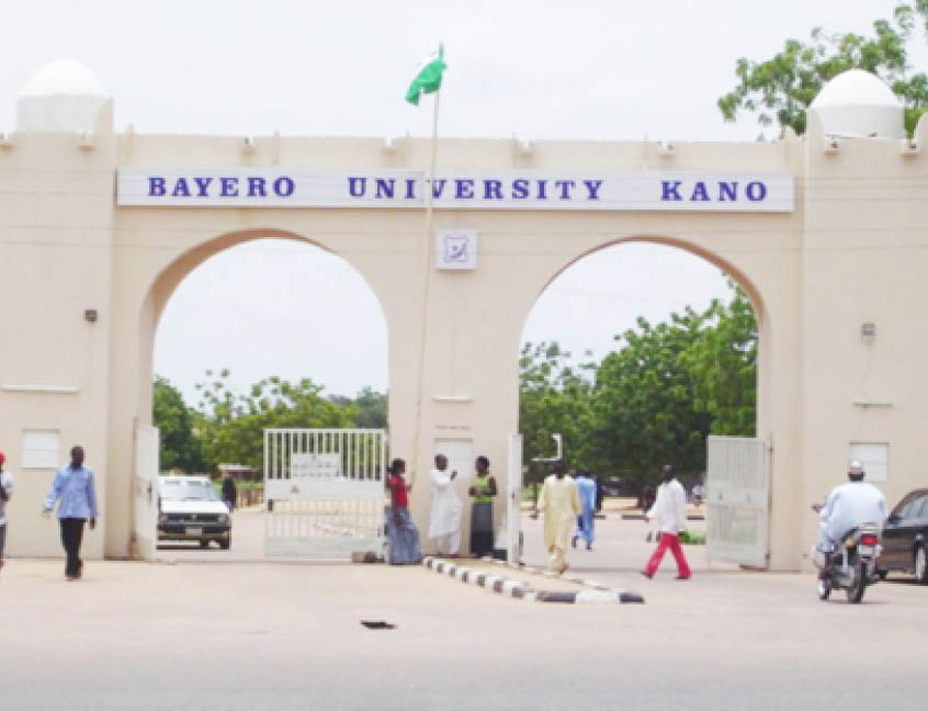 Picture showing Nigerian Ivy Leagues -Bayer University, Kano, main gate