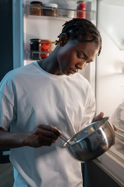 picture showing man cooking