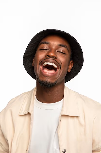 picture showing a laughing man