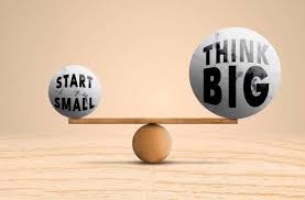 picture showing an investment concept of start small and think big