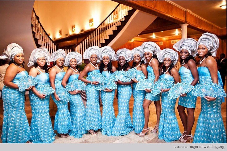 picture showing ladies dressed in aso ebi at a Nigerian event