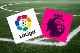 picture showing La Liga and EPL logo as the subject of most football debates