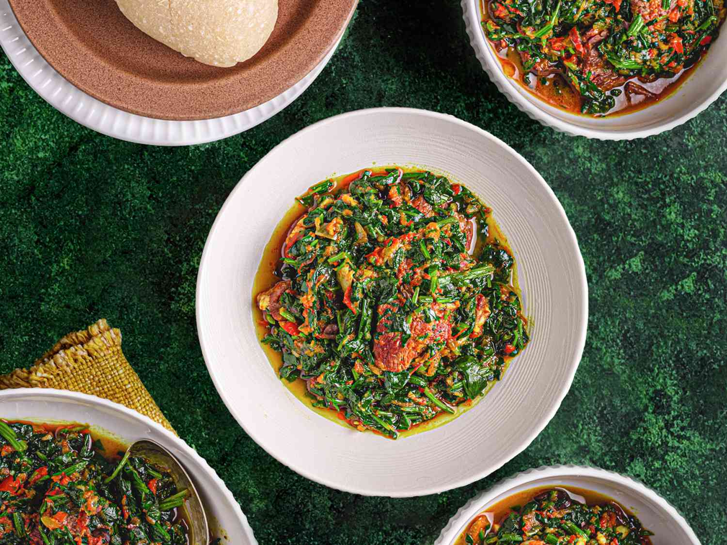 Nigerian soup Efo Riro vegetable stew