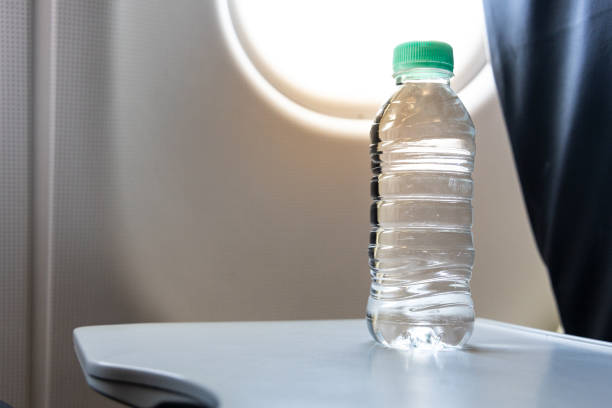 drink water and stay calm on an airplane