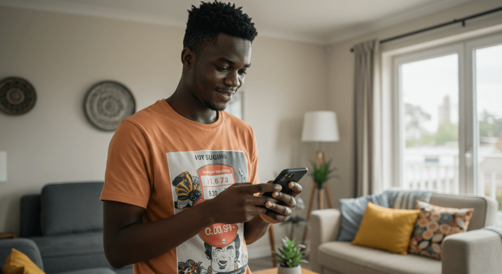 Man budgeting in Lagos Nigeria