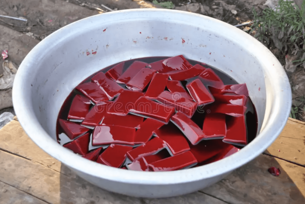 Nigerians eating Cow Blood Meal