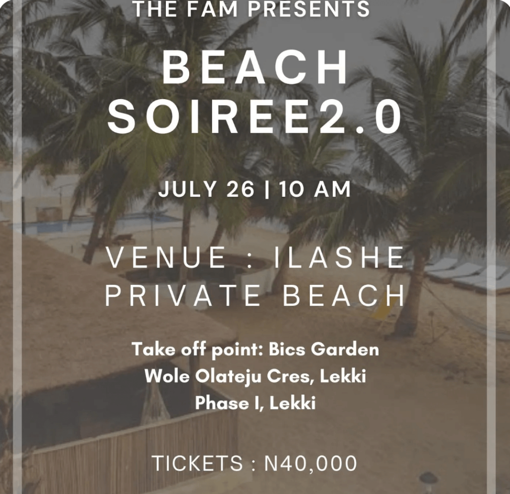 Beach Soiree 2.0 Lagos events