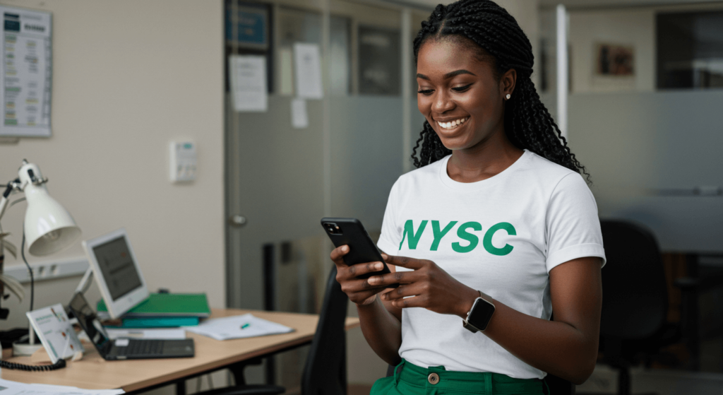 Lady Investing her nysc allowance