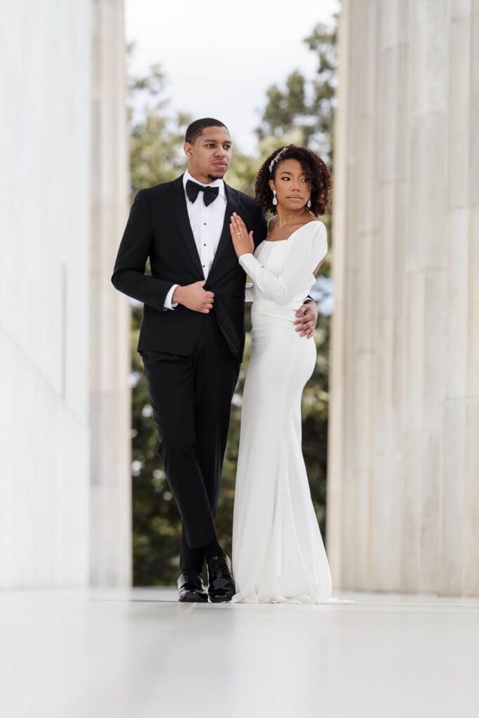 Simple wedding outfit