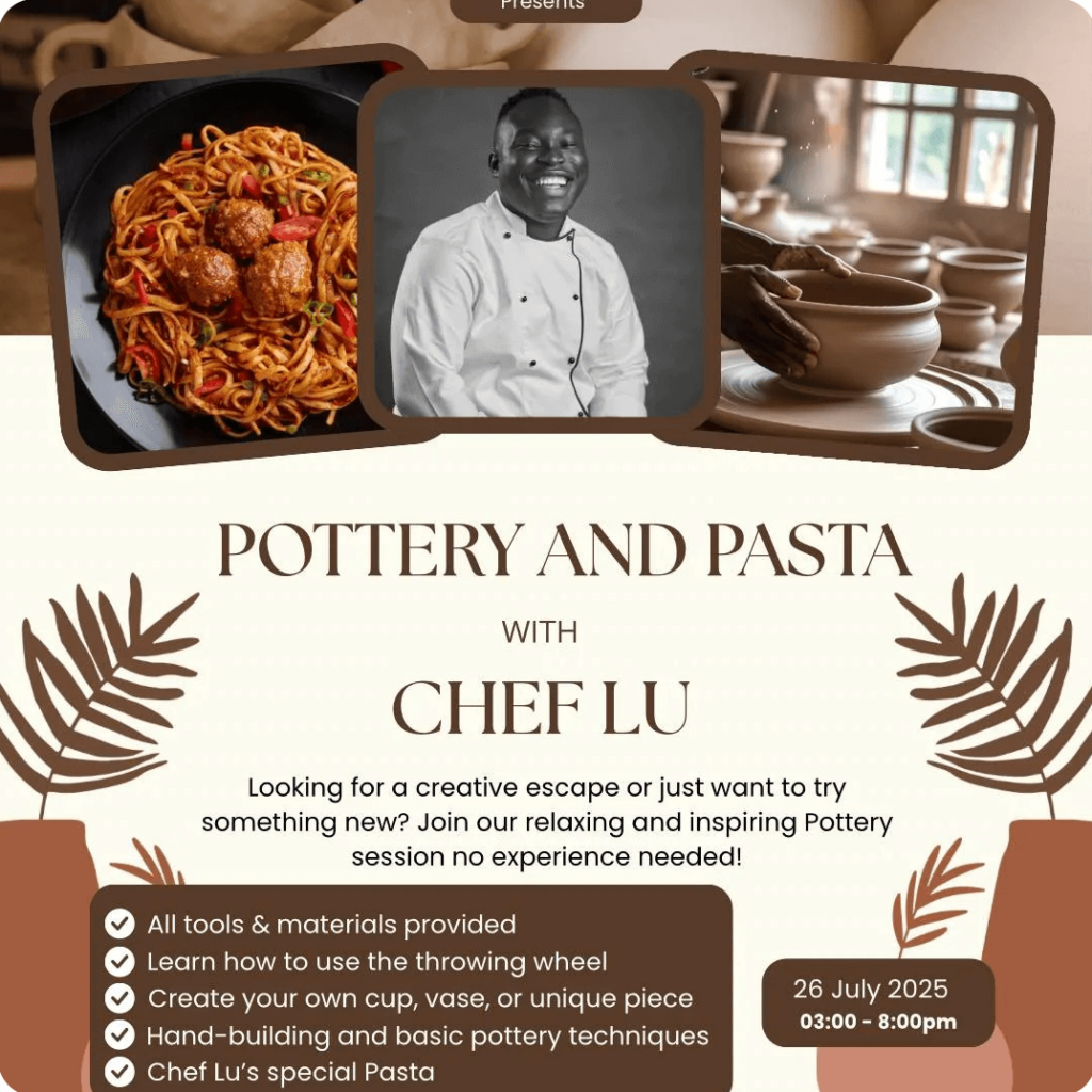 Pottery And Pasta: One of the coolest upcoming events in Lagos this weekend.
