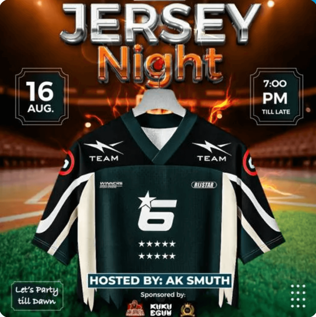 Jersey Night Events happening in Lagos