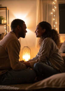 Couple communicating