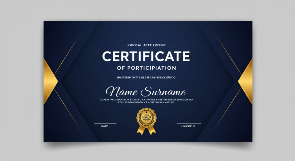 picture showing an online certificate for a webinar