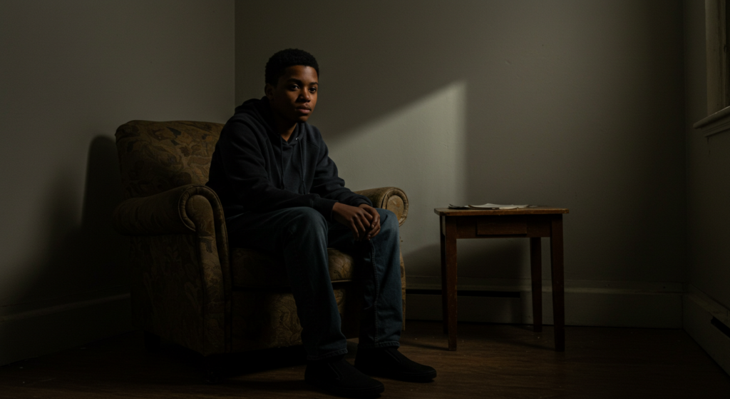 Picture showing an isolated young adult