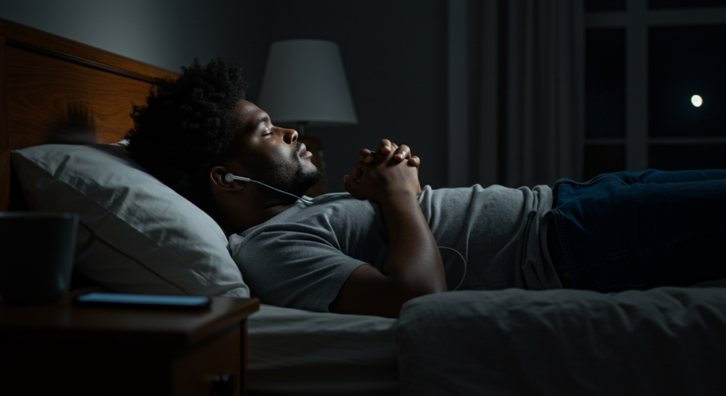 picture showing young man resting 