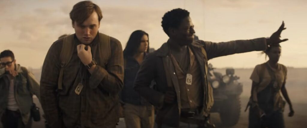 picture showing a few teen boys on the road in the movie the long walk